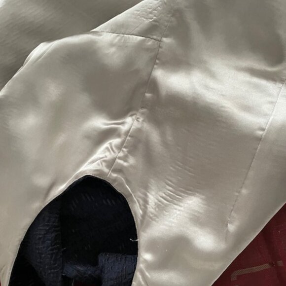 Planet - dress navy - lace overlay over taupe lining - size 14 - Picture 7 of 9